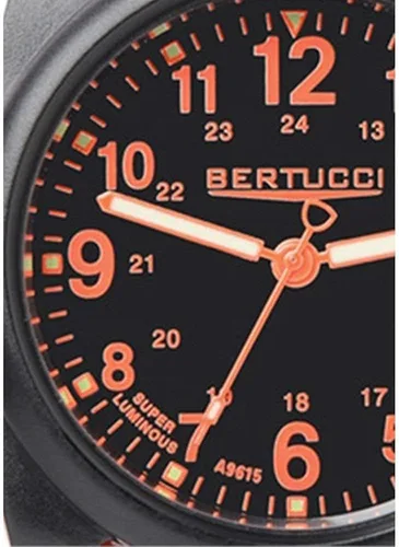 Vista 7 de BERTUCCI 11042 DX3 - Reloj de resina de campo con correa de nailon naranja con esfera negra, Negro -, Casual
