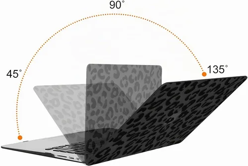 Vista 4 de MOSISO Funda compatible con MacBook Air de 13 pulgadas (modelos: A1369 y A1466, versión anterior 2010-2017), carcasa rígida de plástico de grano