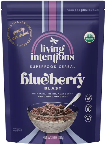 Vista 11 de Living Intentions cereal súper alimento, banana cáñamo, con Probióticos, 9 onzas