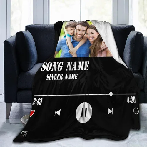 Vista 10 de Manta personalizada con foto de regalo para papá y abuelo, mejor regalo del día del padre, Halloween, Navidad, Año Nuevo de parte de hija, hijo