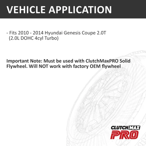 Vista 2 de CMPRO Stage 2 Kit de embrague para Hyundai 10-14 Genesis Coupe 2.0L Turbo