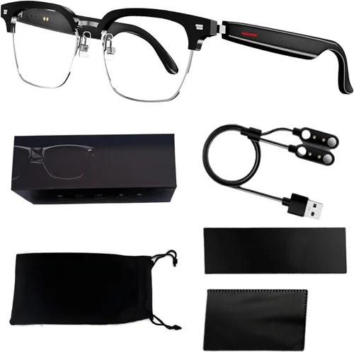 Vista 7 de Lentes inteligentes escuchables, gafas inteligentes de moda, inalámbricas multifuncionales, auriculares inalámbricos, lentes de sol para mujeres