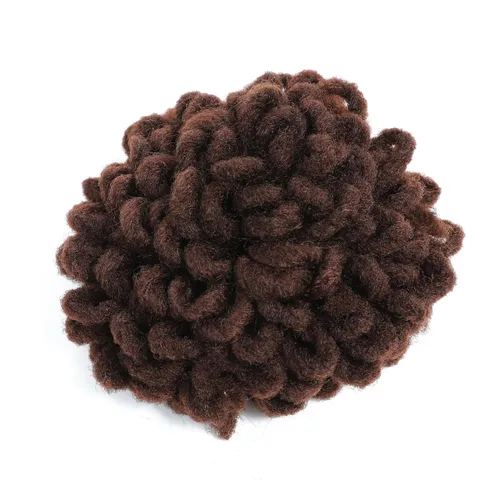 Vista 16 de DreadLocks Chignons Afro High Puff Cola de Caballo con Cordón Moño de Cabello Postizos Faux Locs Chignons con Clip Cola de Caballo para Mujeres