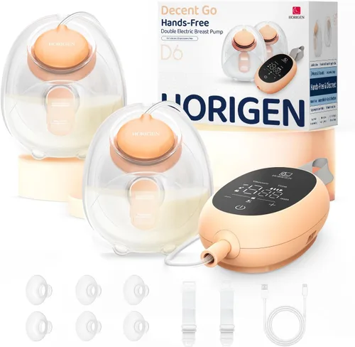 Vista 8 de Extractor de leche manos libres D6, extractor de leche ultraligero con brida suave de doble sellado, 0.98 pulgadas, bomba eléctrica portátil Rojo