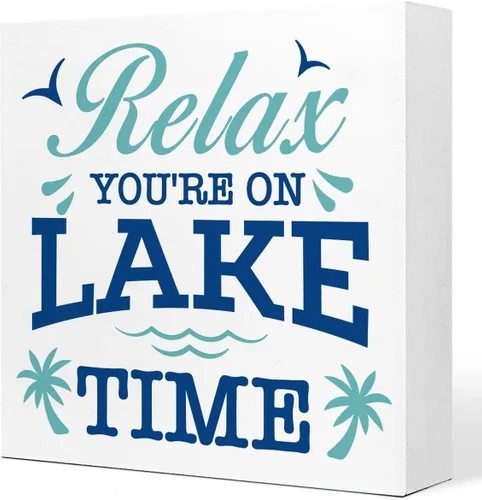 Vista 7 de Boat Waves Sun Rays ain't Nothing Like Lake Days - Placa de madera rústica de lago, decoración de escritorio, retro, cabaña de lago, hogar, madera