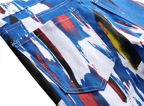 Vista 109 de Enrica Pantalones vaqueros estampados casuales para hombre