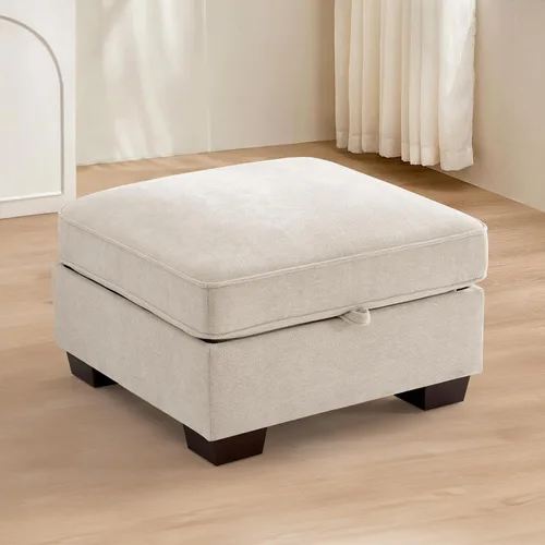Vista 34 de TEKAMON - Sofá modular de 73" con almacenamiento en el asiento, sofá biplaza moderno de tela de chenilla para sala de estar, oficina, apartamento