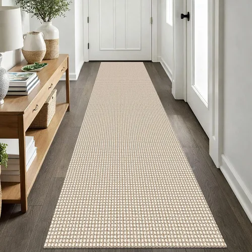 Vista 93 de EARTHALL Alfombra tejida de 2 x 3 pies, lavable para entrada, alfombra trenzada antideslizante, alfombra para puerta interior y exterior, alfombra