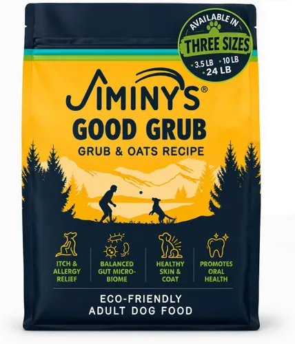 Vista 8 de Jiminy's Cravin' Cricket Alimento seco para perros, estómago sensible, salud intestinal mejorada, probiótico y prebiótico, hipoalergénico, con menor