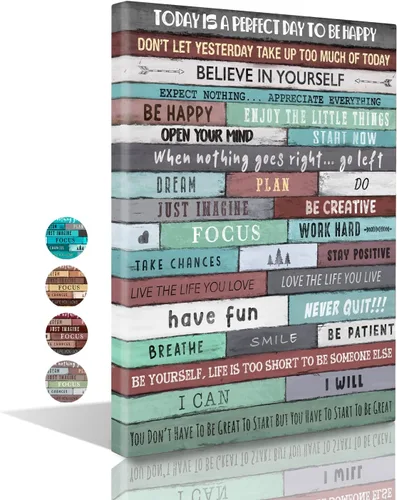 Vista 16 de Arte de Pared Inspiracional Lienzo Enmarcado 12 x 16 pulgadas (PARA CONVERTIRSE EN EL 1%) - Arte de Pared Decorativo con Citas Motivacionales