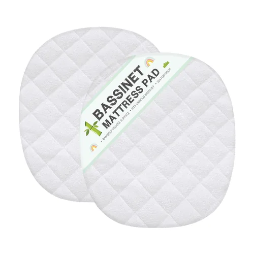 Vista 10 de Protector de colchón de moisés, ajuste universal para colchón giratorio Halo Bassinest giratorio y reloj de arena/moisés ovalado, ultra suave