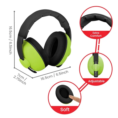 Vista 44 de Auriculares de bebé para protección contra el ruido, color blanco