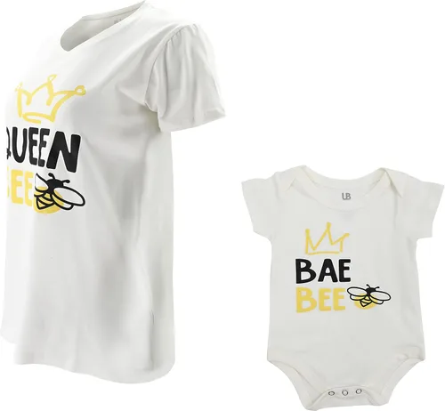 Vista 2 de Unique Baby Queen Bee - Camisa a juego para el día de la madre