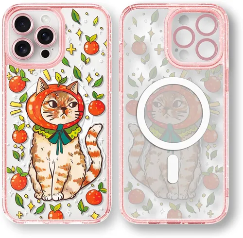 Vista 55 de Compatible para iPhone 13 Funda Bonita Estética - Funda para Teléfono Rosa con Purpurina con Protector de Cámara - Diseño de Cubierta