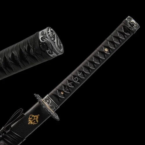 Vista 7 de Espada katana japonesa hecha a mano, auténtica, forjada a mano, espadas samurai de acero de alto carbono 1060 para artes marciales, colección