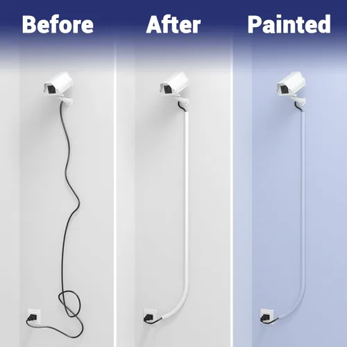 Vista 7 de Ocultador de cable de pared, oculto de cable flexible, ocultador de alambre de silicona autoadhesivo Aplicable a televisores para el hogar