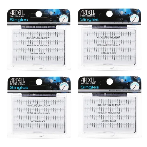 Vista 14 de Ardell Pestañas postizas individuales – Combo, negro, aspecto natural, racimos de pestañas, fácil aplicación para efecto de extensión de pestañas