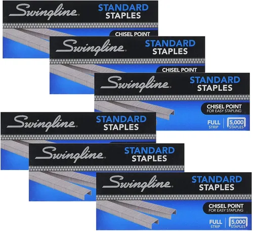 Vista 10 de Swingline® Grapas estándar, 1/4 ", tira completa, caja de 5,000
