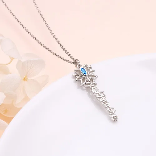 Vista 2 de Collar con colgante de plata esterlina S925 para enfermeramédicopolicíaprofesoryogas para mujer, regalo de joyería de graduación para el día