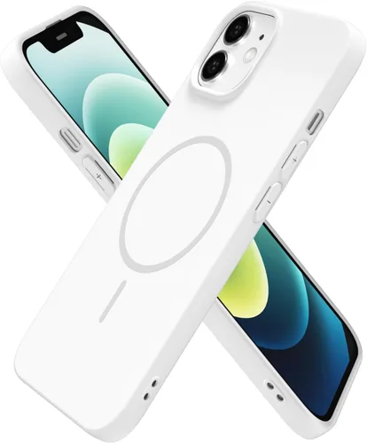 Vista 170 de Oakxco Funda de Silicona Mag Safe para iPhone 12 Pro Max, Funda Magnética Delgada y Fina Compatible con Carga Inalámbrica MagSafe, Bonita Funda