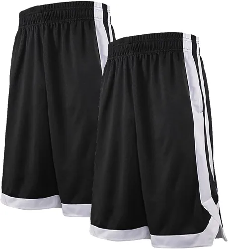 Vista 13 de TopTie Pantalones cortos de baloncesto de malla de 7 pulgadas con bolsillos para hombre, pantalones cortos deportivos activos de 2 tonos, pantalones
