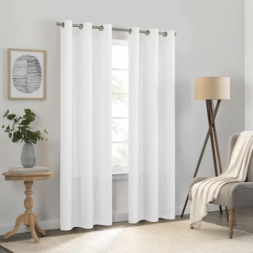 Vista 24 de ECLIPSE Kendall - Cortina térmica opaca moderna con bolsillo para cortinero, para dormitorio o sala de estar (1 panel), 42 x 54 pulgadas, alcachofa