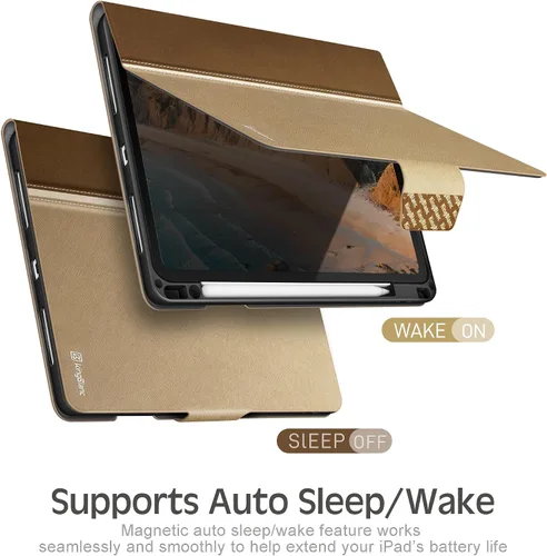 Vista 7 de Funda para iPad Pro 12.9 6ª/5ª/4ª/3ª/3ª generación 2022/2021/2020 Beige × Camel