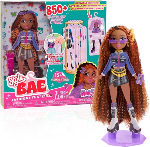 Vista 8 de Just Play Style Bae Dylan - Muñeca de moda y accesorios de 10 pulgadas, 28 piezas, juguetes para niños a partir de 4 años