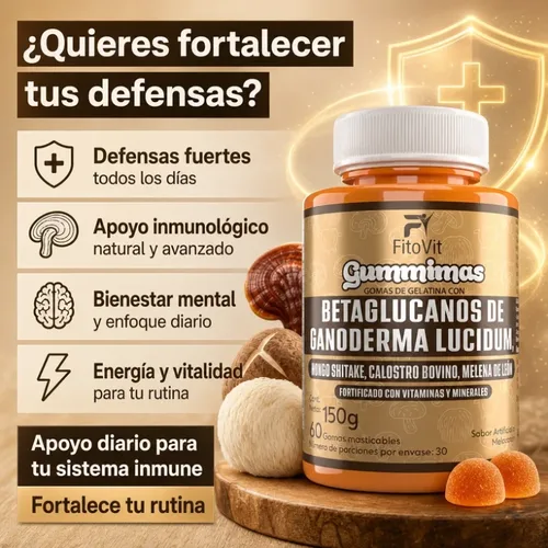 Vista 2 de BETAGLUCANOS DE GANODERMA EN GOMITAS X60