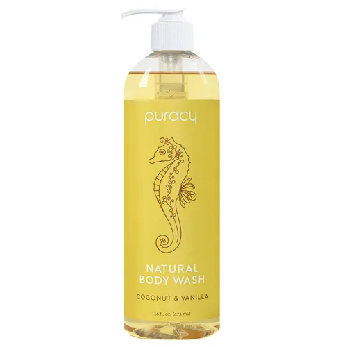 Vista 9 de Puracy Gel de baño, gel de baño natural, 98.6% de ingredientes vegetales puros, gel de ducha hidratante para mujeres, hombres y niños, jabón