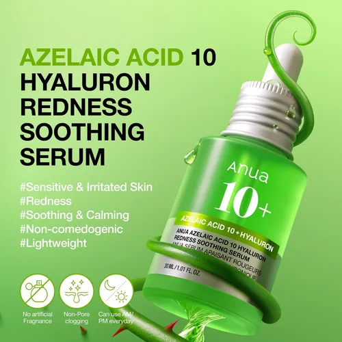 Vista 2 de Anua Serum Duo & Spot Patch Set, niacinamida 10 + TXA 4 suero (1.01 fl.oz.), ácido azelaico 10 suero calmante enrojecimiento hialurónico