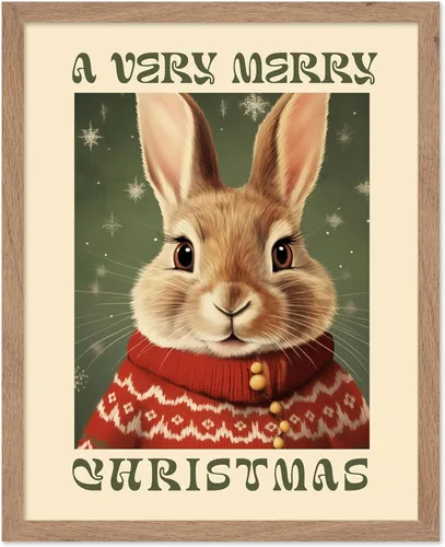 Vista 50 de Poster Master A Holly Jolly - Póster navideño, arte de invierno, diseño de pared moderno, regalo para hombres y mujeres, gran decoración para sala