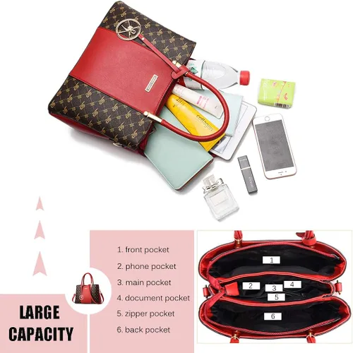 Vista 6 de Bolsos y bolsas de mano para mujer, con asa superior, bolso de hombro para mujer