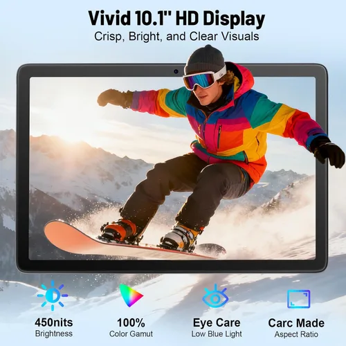 Vista 7 de Tablet Android, tabletas electrónicas Android 15, 16 GB de RAM, 128 GB ROM 1 TB Expand, Octa-Core, WiFi 5G, cámara de 13 MP+5MP, batería de 8000