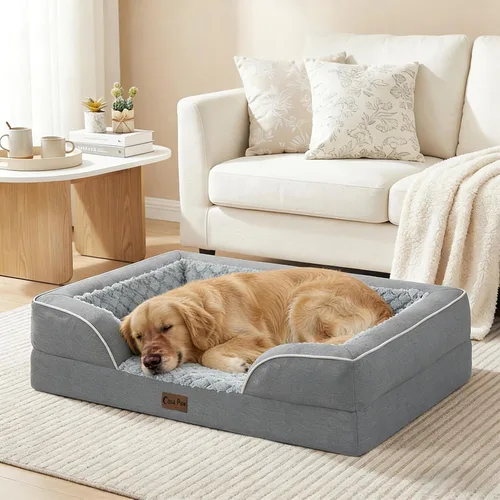 Vista 104 de Camas ortopédicas para perros grandes, cama de espuma viscoelástica impermeable para mascotas grandes con lados 89x56 cm, sofá para perros grandes