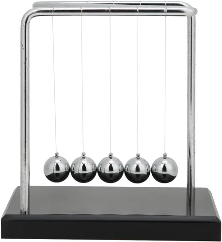 Vista 7 de Bolas de equilibrio oscilante, bola de equilibrio de acero, péndulo de cuna Newtons, adecuadas para decoración de escritorio de oficina en casa