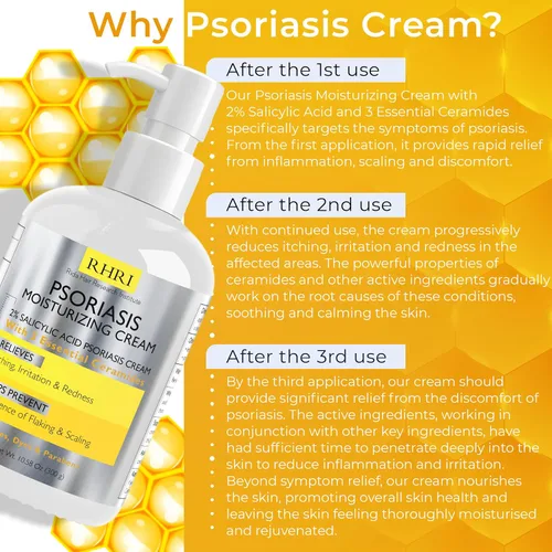 Vista 4 de Rida Hair Research Institute Crema para la psoriasis para el cuero cabelludo, la cara y el cuerpo Crema de eczema para adultos Tratamiento