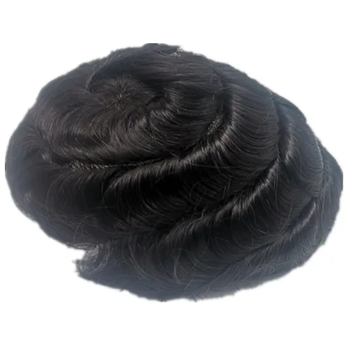 Vista 2 de N.L.W. NLW Hollywood Toupee para hombre Piezas de pelo europeo virgen sistema de reemplazo de cabello humano para hombres 10 x 8 pulgadas