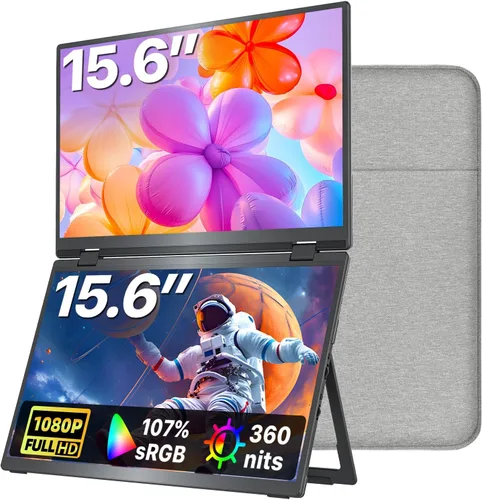 Vista 14 de kksmart Monitor portátil de 15.6 pulgadas 1080P FHD 86% sRGB 60Hz, monitor de viaje para laptop, MacBook Surface PC, Xbox PS5, HDMI Dual USB-C VESA