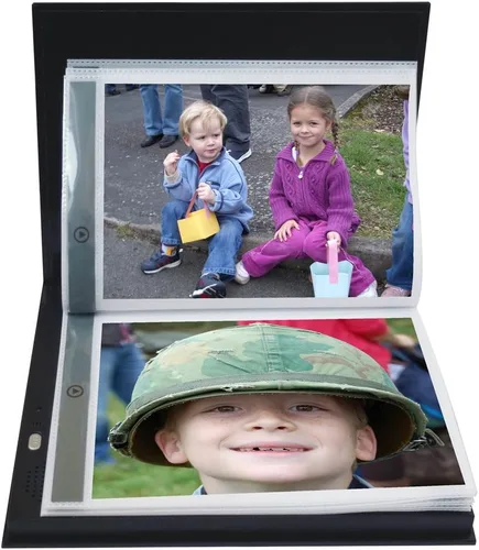 Vista 6 de Talking Products, Álbum de fotos parlante grabable por voz. Tiempo de grabación de 6 minutos. Tapa dura y 20 páginas de 7 x 5 pulgadas. Crea tu