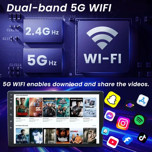 Vista 9 de Radio de coche 4Core+64G ROM para Ford F150 2004-2008: pantalla táctil de 7 pulgadas estéreo con CarPlay Android Auto Bluetooth 5.0 FM/RDS Audio