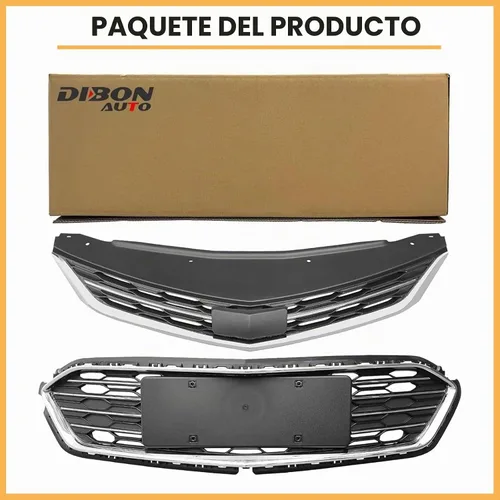 Vista 7 de Parachoques delantero superior inferior rejilla compatible para Chevy Cruze Mesh Grill 2016 2017 2018