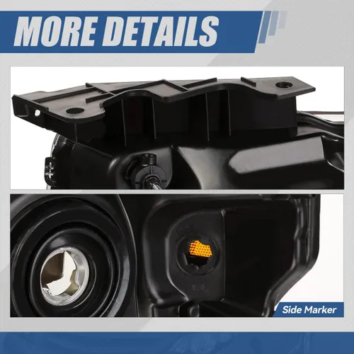 Vista 5 de Auto Dynasty Conjunto de faros delanteros compatible con Ford F150 2009, 2010, 2011, 2012, 2013, 2014, 12ª generación, repuesto de faros con luces