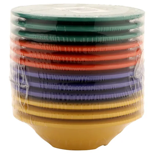 Vista 4 de G.E.T. B-454-MIX - Cuenco de melamina con borde estrecho para fruta/postre, 4.5 onzas, varios colores (juego de 12)