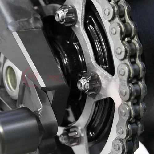 Vista 5 de MC MOTOPARTS Juego de tuercas de piñón trasero de carreras compatible con MT-07 MT-09/SP XSR 700 XSR 900 MT-09 Tracer FZ09 (negro)