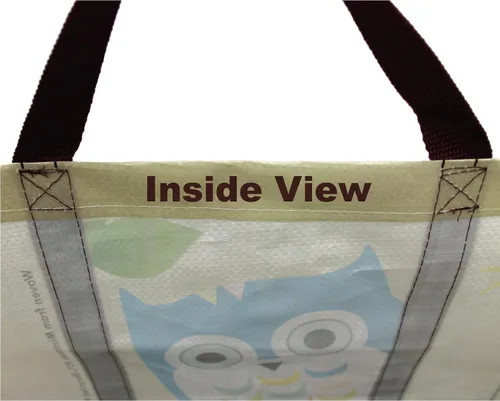 Vista 8 de Bolso de compras reutilizable tejido laminado XL, bolsa de plástico reciclada