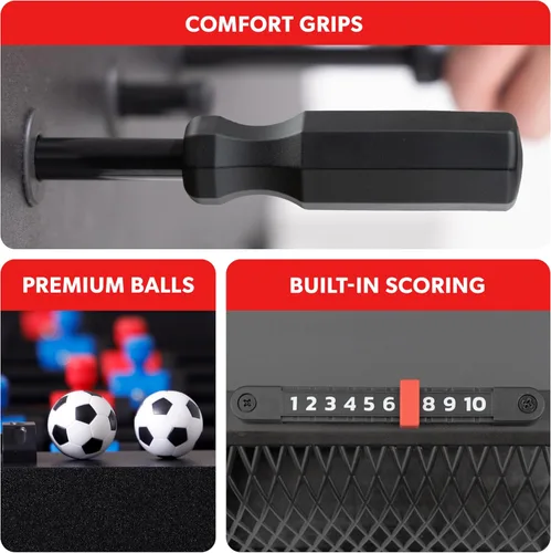 Vista 5 de Juego de futbolín de mesa GoSports de 32 pulgadas - Roble o Negro Tabletop