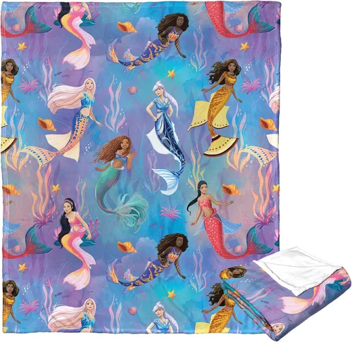 Vista 2 de Northwest Little Mermaid/Ariel - Manta de seda táctil, 50 x 60 pulgadas, Hijas Tritón