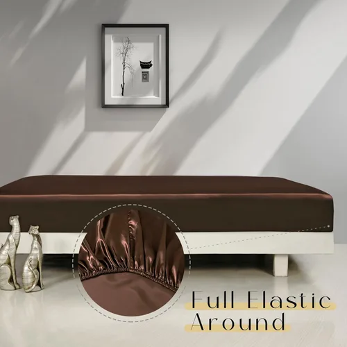 Vista 5 de ZIMASILK Sábana bajera ajustable 100% seda de morera 19 Momme, sin costuras, con bolsillo profundo, suave, sedosa e hipoalergénica para un sueño