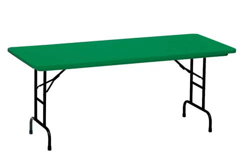 Vista 20 de Correll RA2448 24 serie R mesa plegable de acero inoxidable, altura ajustable para tareas comerciales, rectangular con 24 pulgadas de ancho y 48